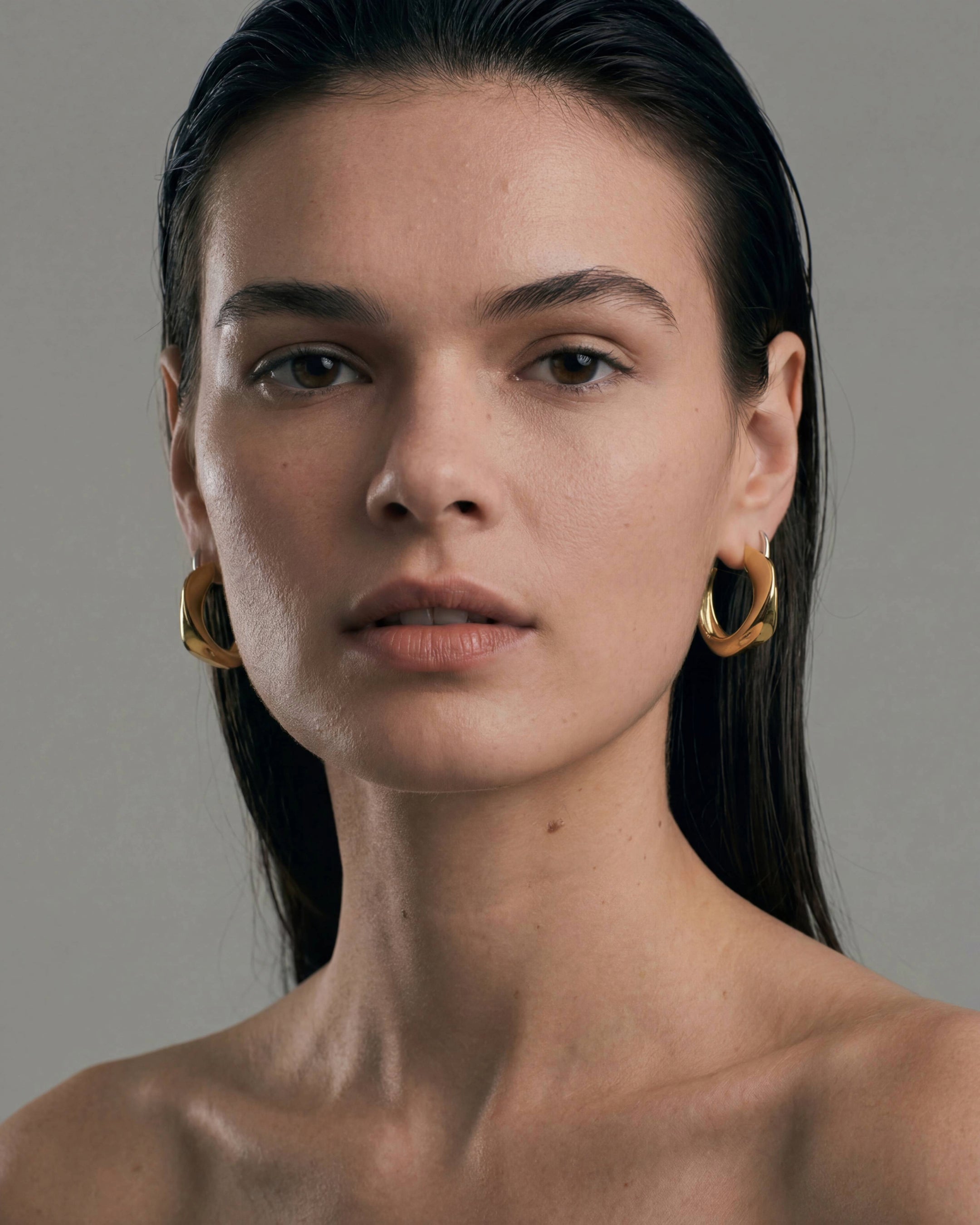 Seren Large Hoops | Gold Vermeil