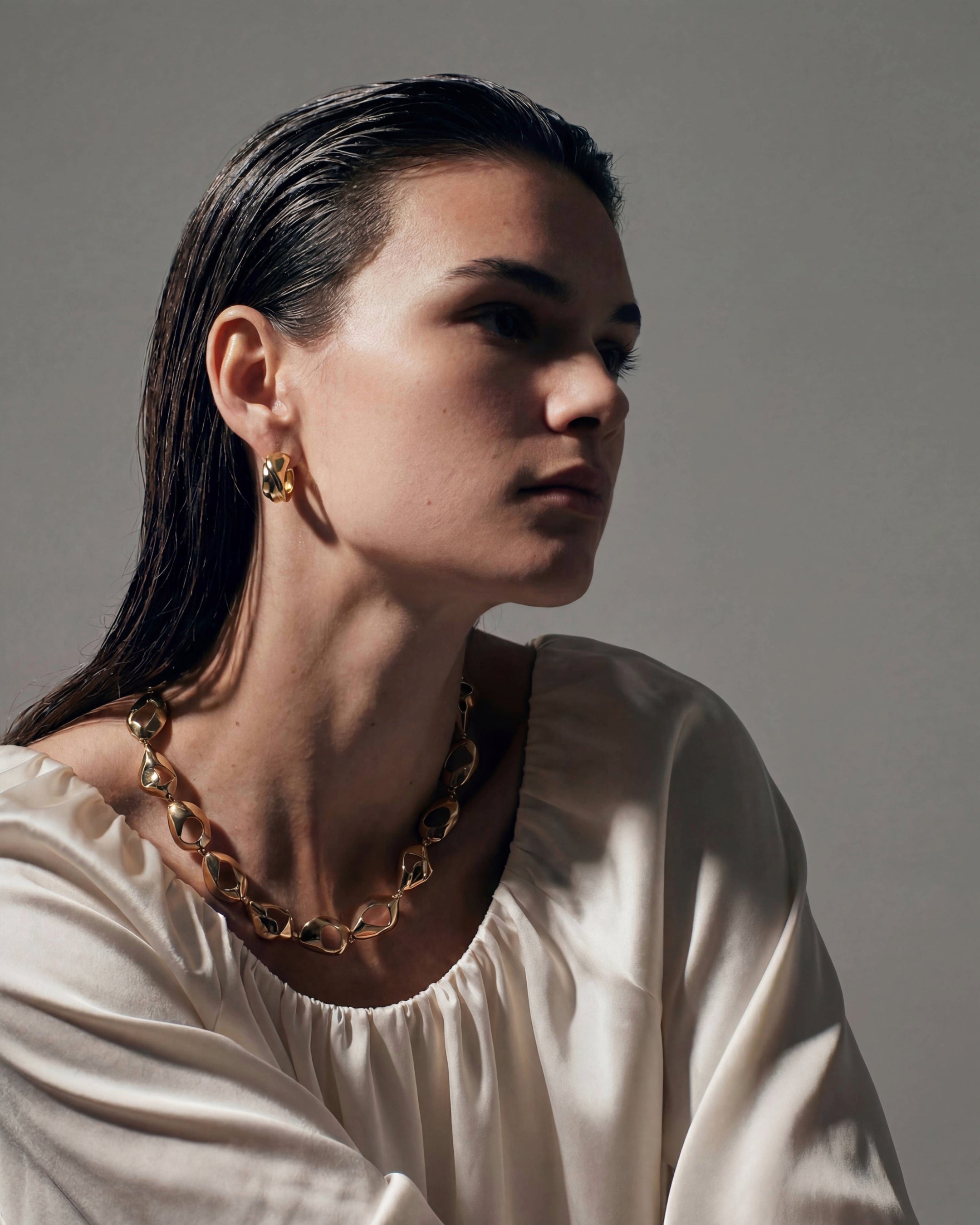 Élan Sculpted Necklace | Gold Vermeil