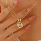 2pcs Sun and Moon Magnetic Couple Necklaces