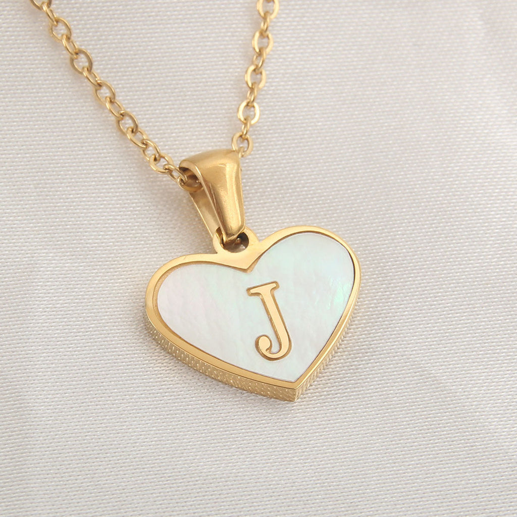 26 Letter Heart-Shaped Necklace