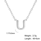 26 English Letter Steel Color Necklace
