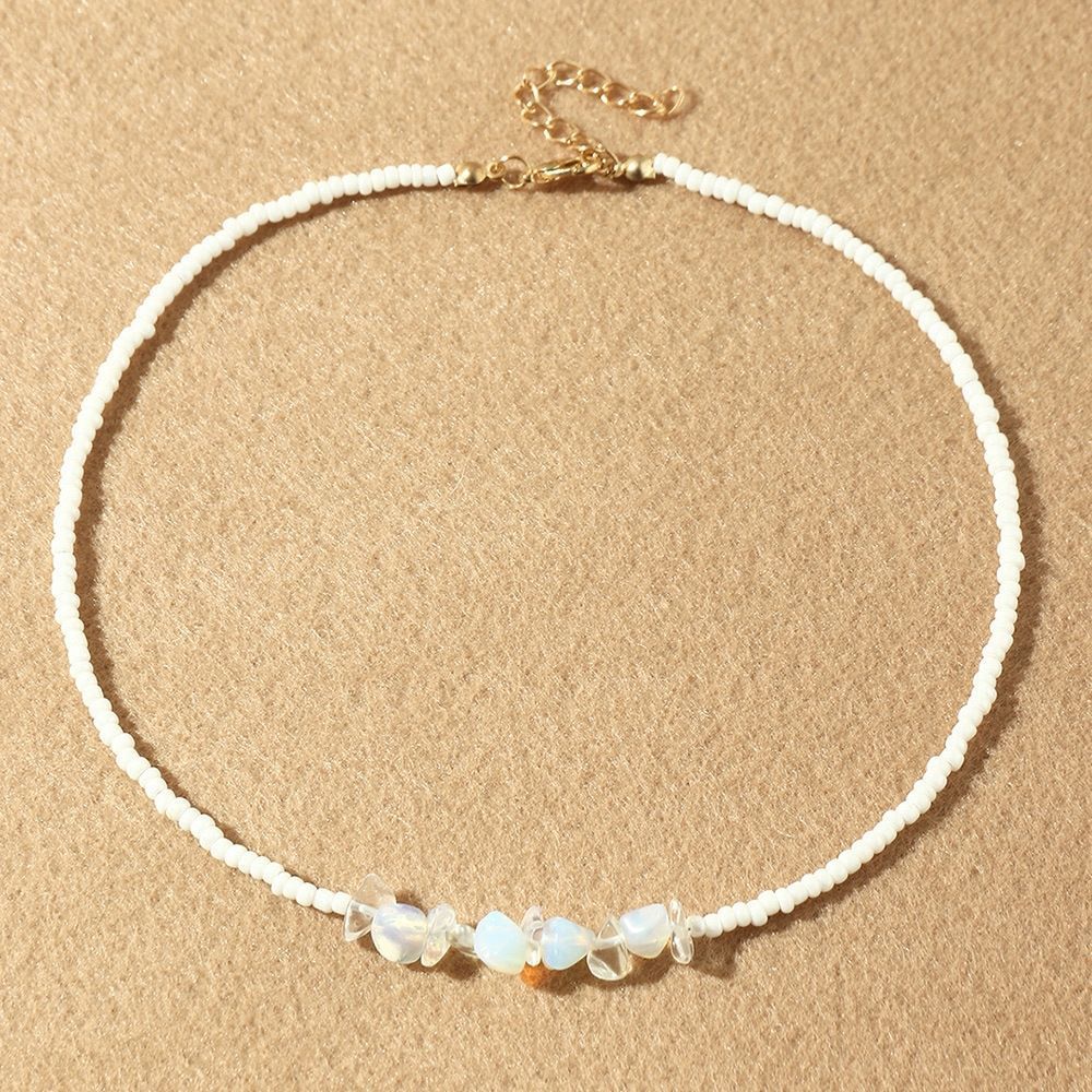 Colorful Rice Beads Crystal & Necklaces