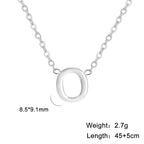 26 English Letter Steel Color Necklace