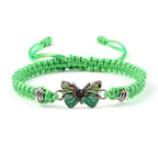 Adjustable Couple Butterfly Buckle Braided Bracelet