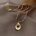 Irregular Amber Stone Necklace
