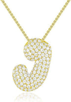 A-Z Zircon Balloon English Letter Necklace, Gold & Silver