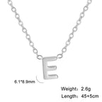 26 English Letter Steel Color Necklace