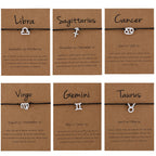 12 Constellation Zodiac Sign Bracelet for Couples