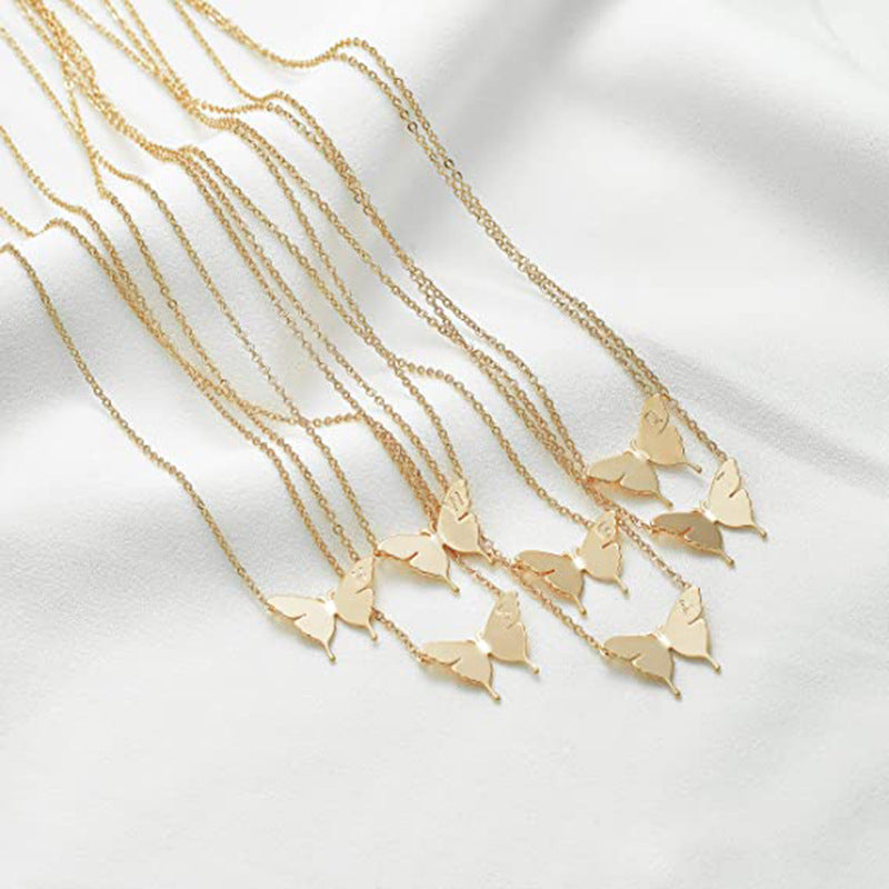 A-Z Initial Butterfly Pendant Necklace