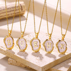 26 Letters Drop Oil Three Dimensional Necklace