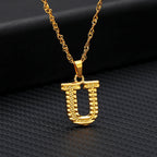 26 Letters Gold-Plated Pendant Necklace