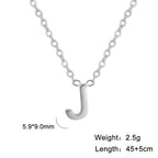 26 English Letter Steel Color Necklace