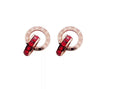 Rose Gold Roman Double Ring Jewelry Set for Women