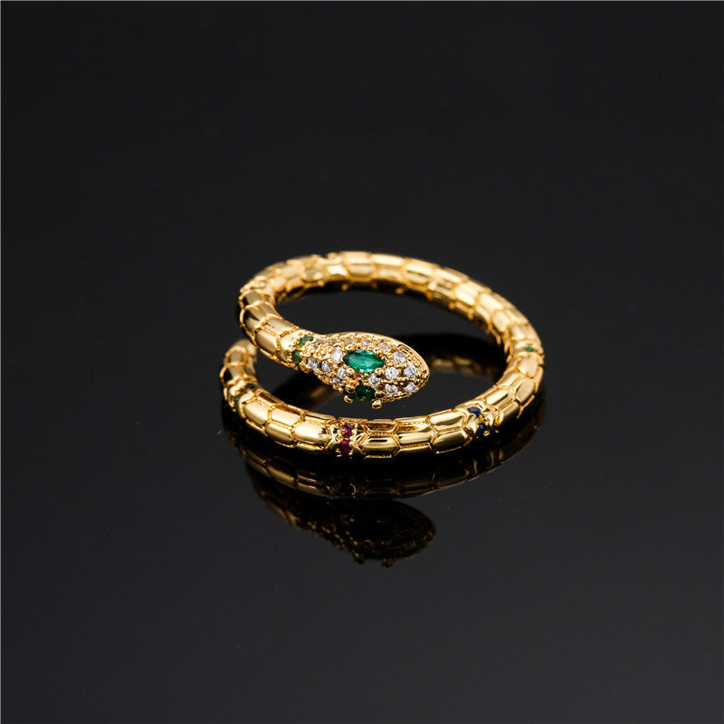 Gold Snake Ring for Women – Adjustable