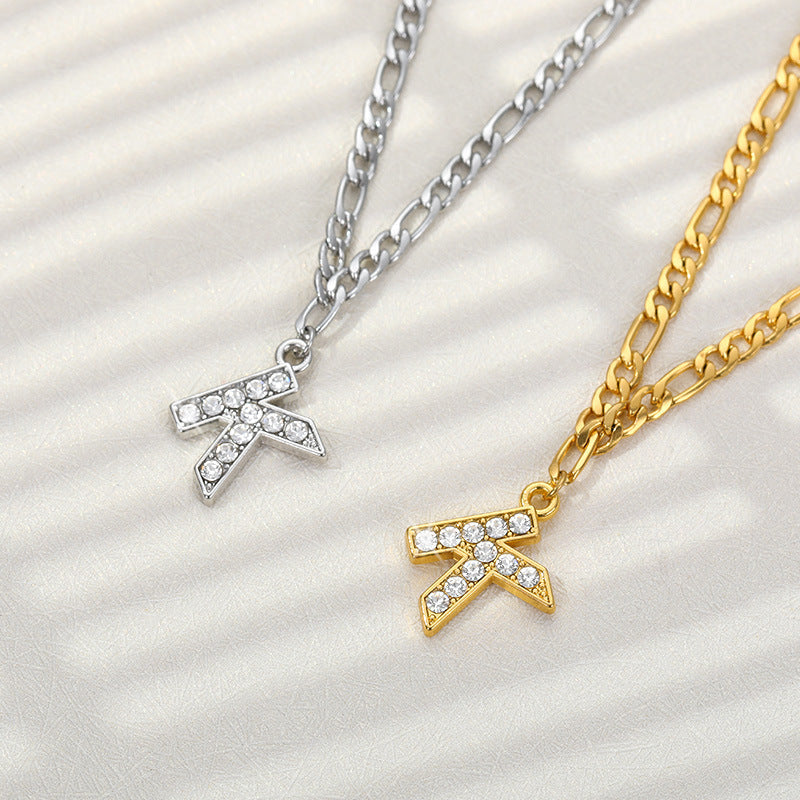 A-Z Zircon Letter Anklets, Gold & Silver