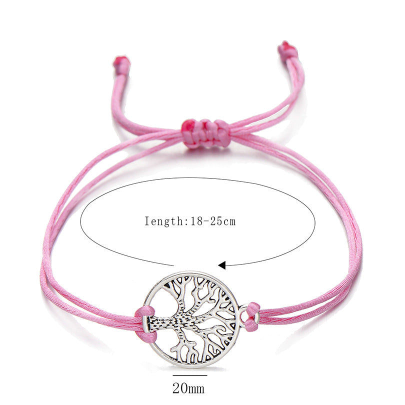 Adjustable Tree of Life Rope Bracelet