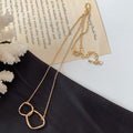 Abstract Face Metal Choker Necklace