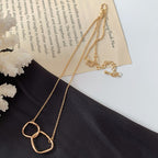 Abstract Face Metal Choker Necklace
