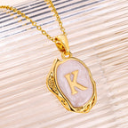 26 Letters Drop Oil Three Dimensional Necklace
