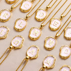 26 Letters Drop Oil Three Dimensional Necklace
