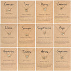 12 Zodiac Sign Constellation Pendant Necklace
