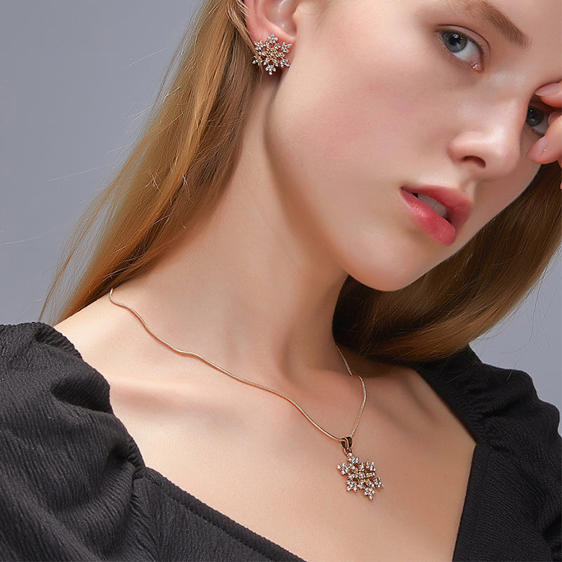 3-Piece Snowflake Jewelry Set