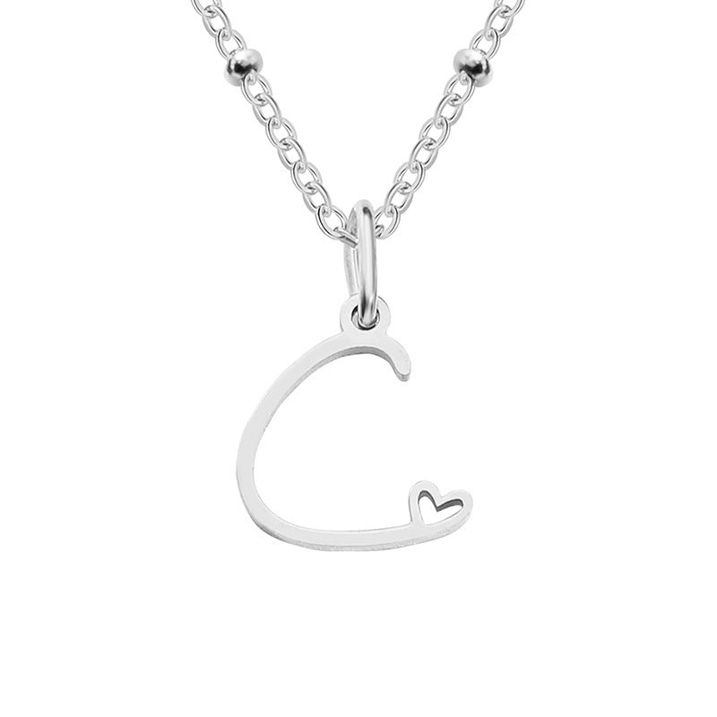 A-Z Personalized 26 Letter Pendant Necklace