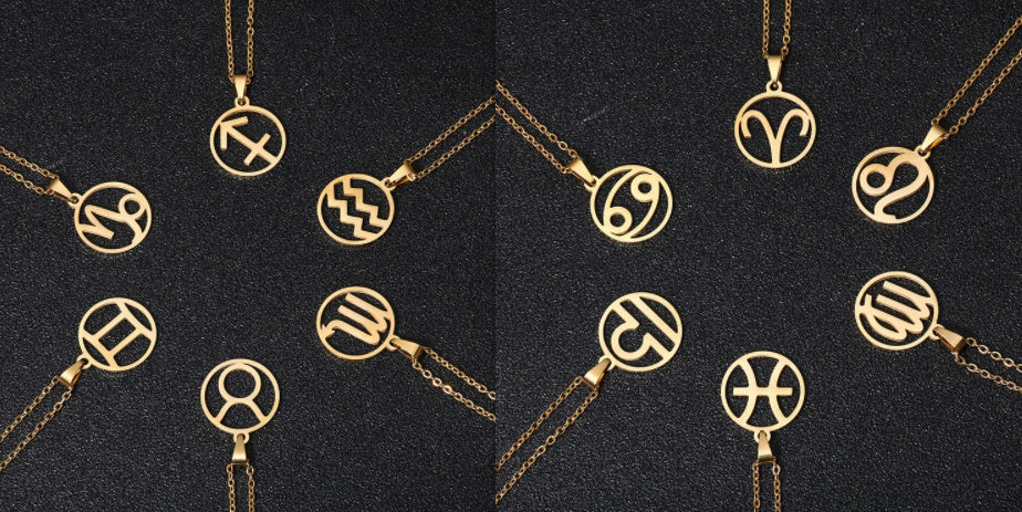 12 Horoscope Pendant Necklaces