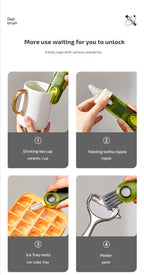 3-in-1 Tiny Bottle Cup Cover Brush & Straw Cleaner