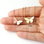 A-Z Initial Butterfly Pendant Necklace