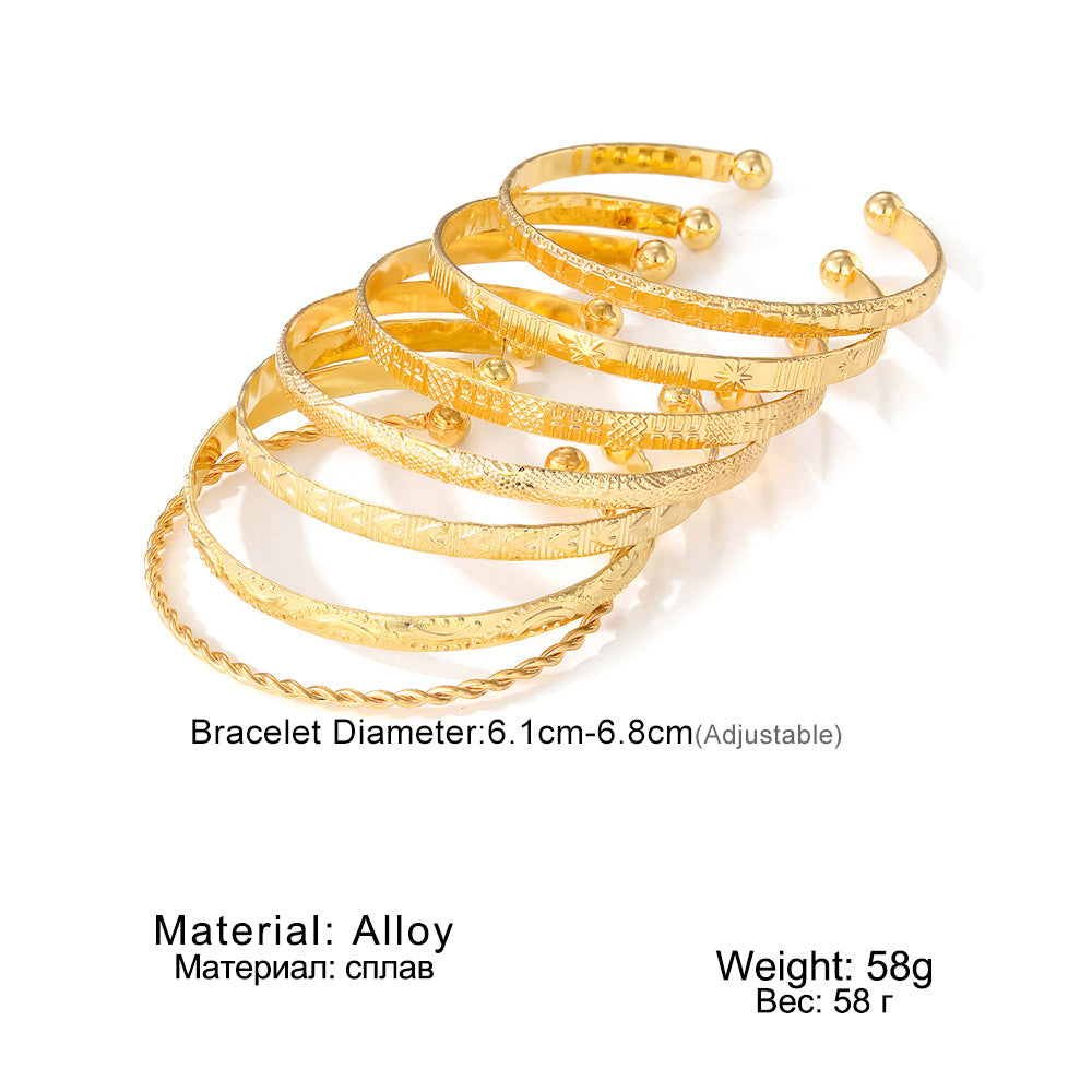 Arrow & Diamond Pattern Bracelet Sets – 7 Piece
