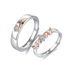 Angel Wing Couple Rings – Sterling Silver