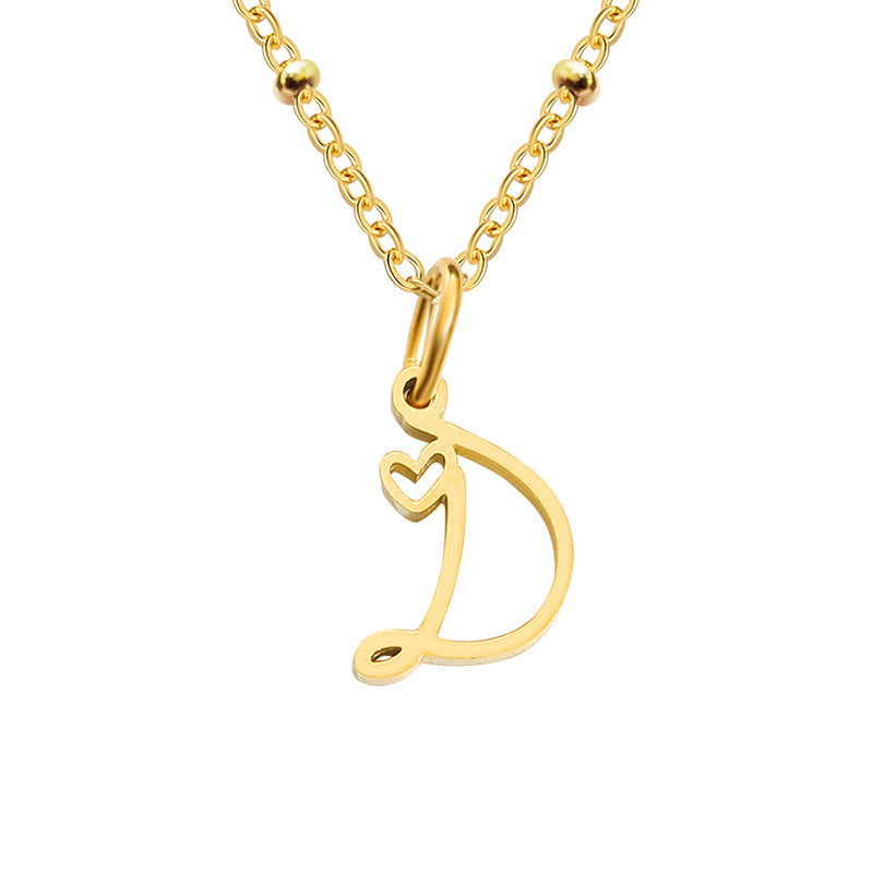 A-Z Personalized 26 Letter Pendant Necklace