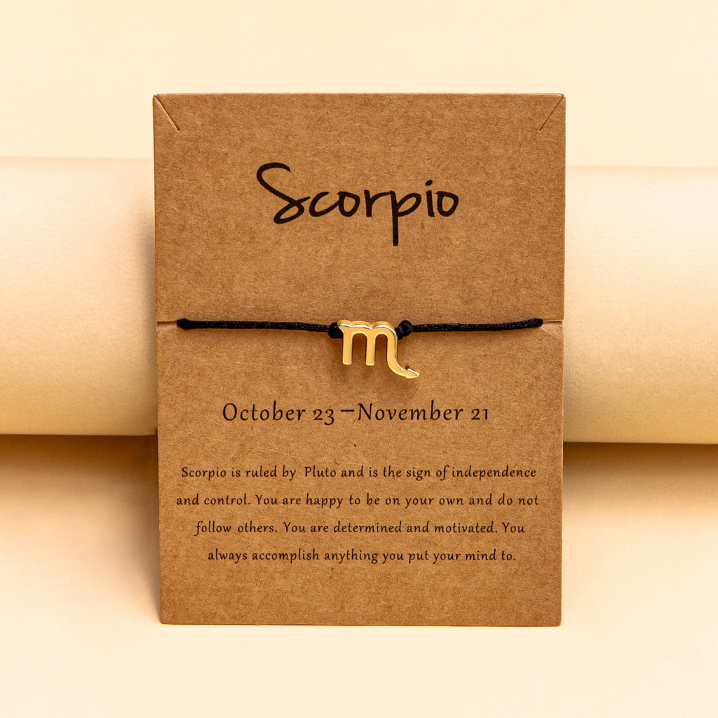 12 Constellation Zodiac Sign Bracelet for Couples