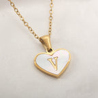 26 Letter Heart-Shaped Necklace