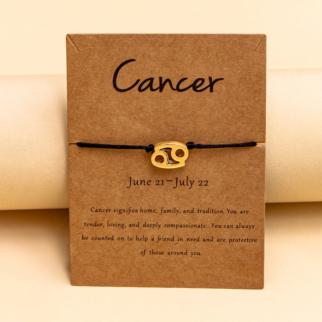 12 Constellation Zodiac Sign Bracelet for Couples
