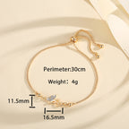 Adjustable Butterfly Heart Bracelet