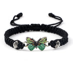 Adjustable Couple Butterfly Buckle Braided Bracelet