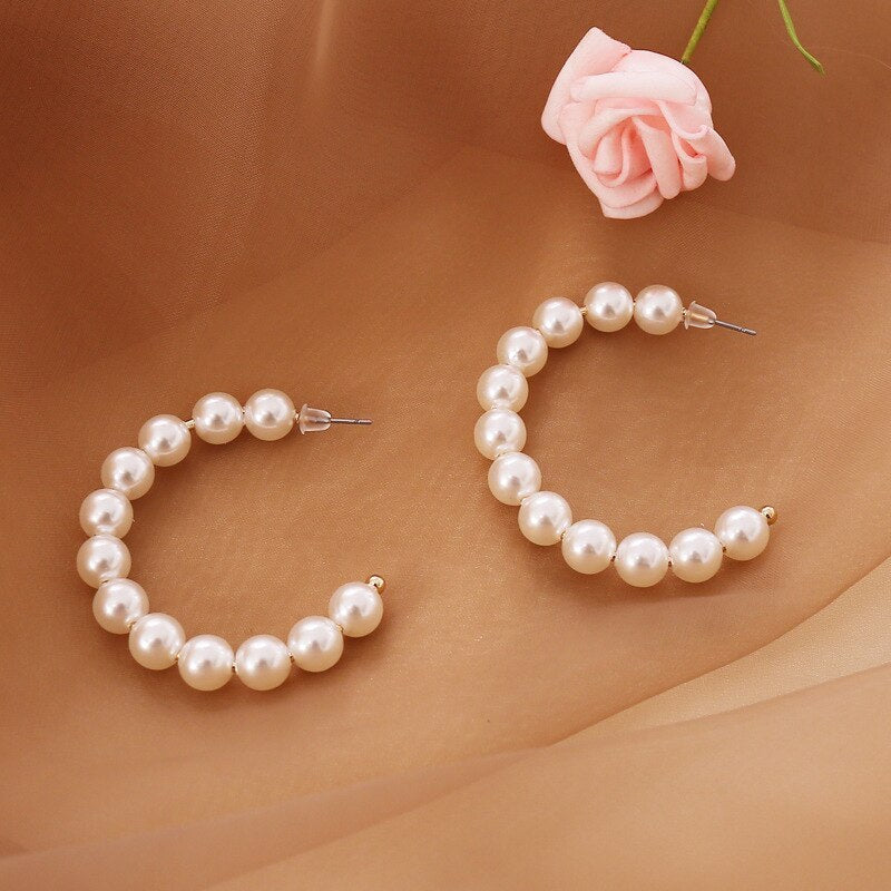 All-Match Pearl Necklace Set with Earrings