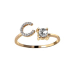Adjustable 26 Initial Letter Ring