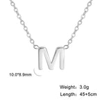 26 English Letter Steel Color Necklace