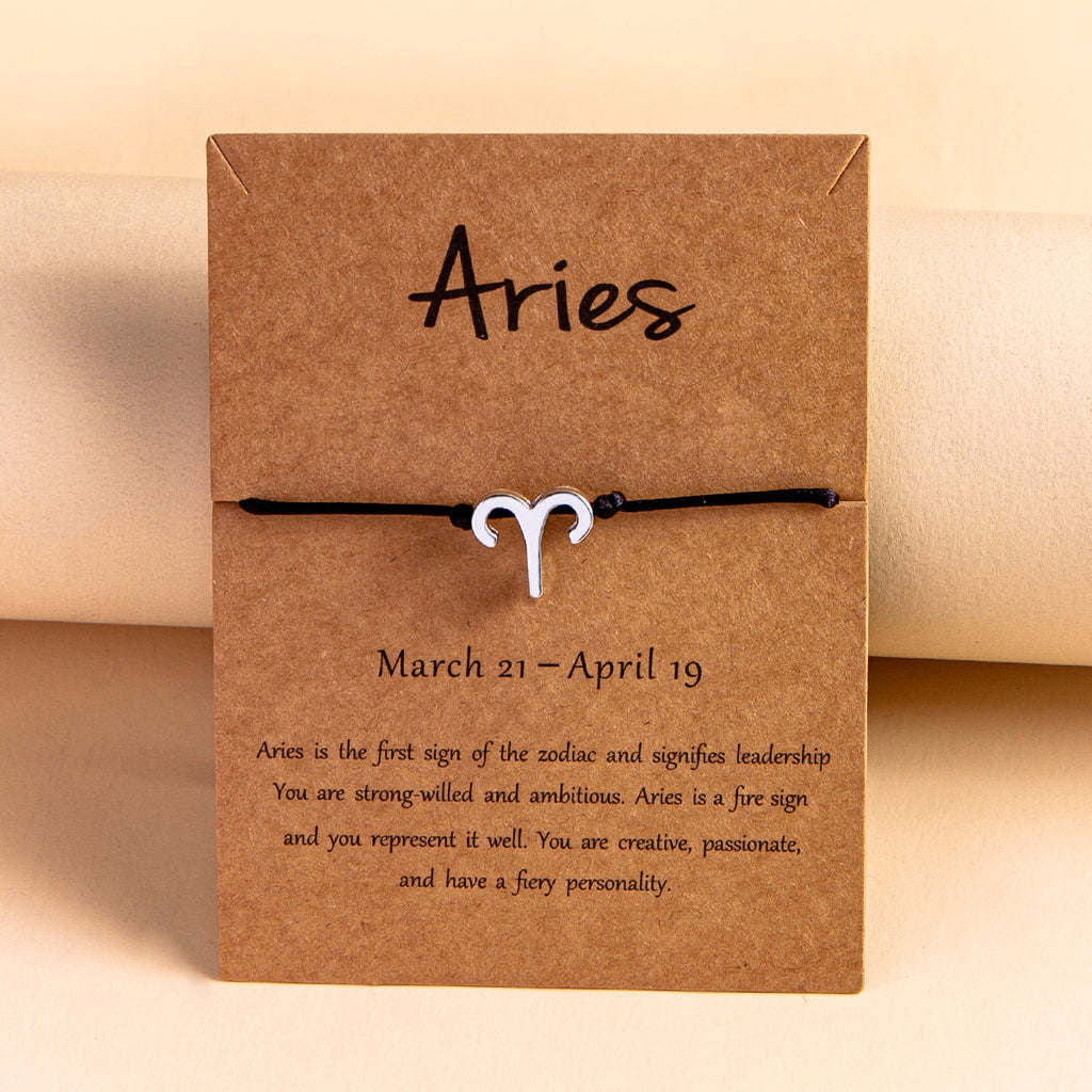 12 Constellation Zodiac Sign Bracelet for Couples
