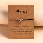 12 Constellation Zodiac Sign Bracelet for Couples
