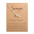 12 Zodiac Sign Constellation Pendant Necklace