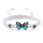 Adjustable Couple Butterfly Buckle Braided Bracelet