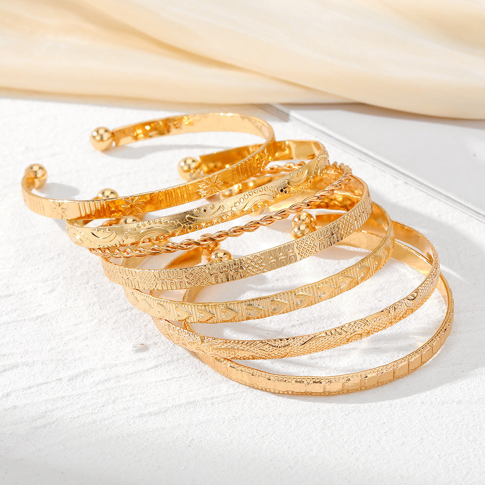 Arrow & Diamond Pattern Bracelet Sets – 7 Piece