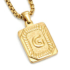 A-Z Alphabet Titanium Steel Letter Pendant Necklace