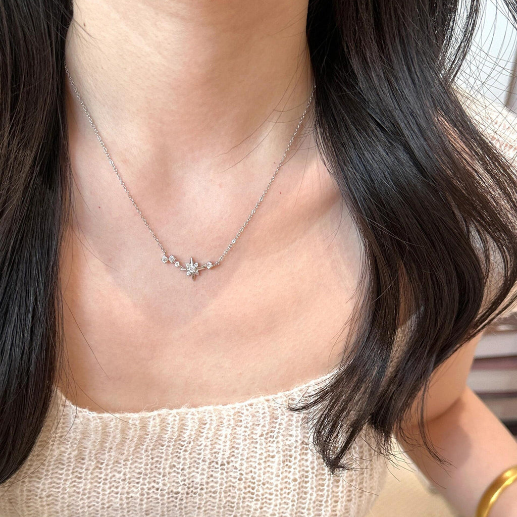 Rhinestone Star Necklace for Women