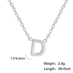 26 English Letter Steel Color Necklace