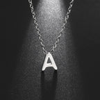 26 English Letter Steel Color Necklace